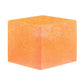 A resin cube made with the Orange Glitter Mica Powder Pigment by Pigmently.