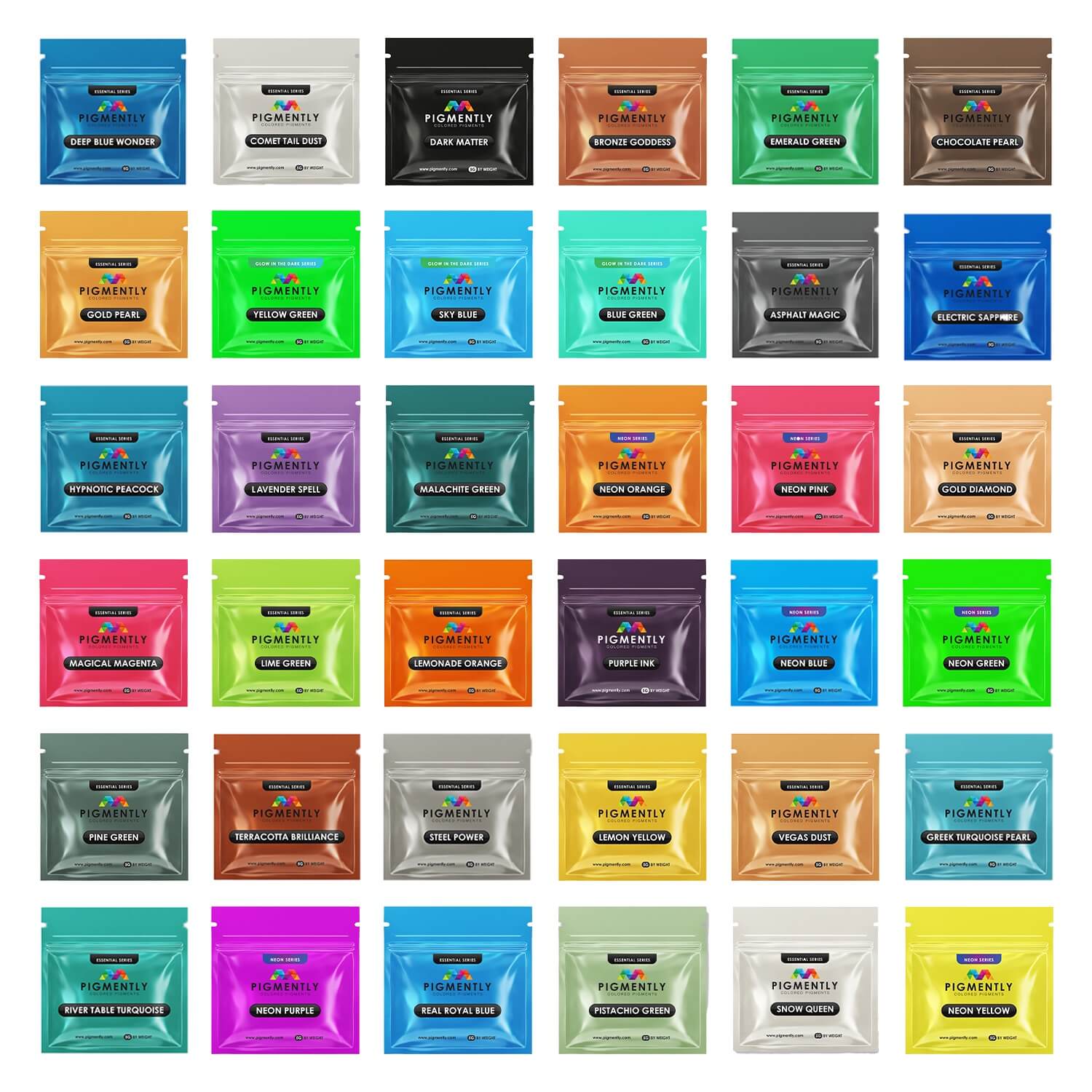 Neon Mica Powder Pigment Enhancer Bundle (6 Colors)